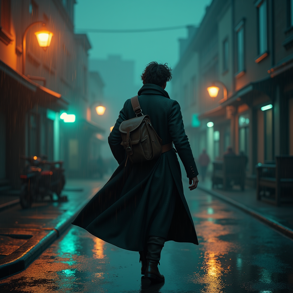 Fantasy — Lone Traveler In A Weathered Long Cinematic #0211 (Leonardo)