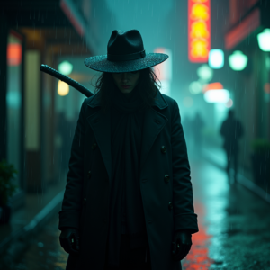 Fantasy — Mysterious Figure Beneath A Wide-brimmed Hat Cinematic #0009 (Dreamina)