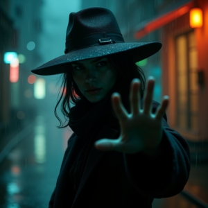 Fantasy — Mysterious Figure Beneath A Wide-brimmed Hat Cinematic #0027 (ChatGPT)