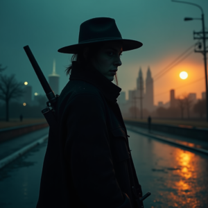 Fantasy — Mysterious Figure Beneath A Wide-brimmed Hat Cinematic #0045 (Dreamina)