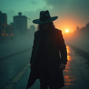 Fantasy — Mysterious Figure Beneath A Wide-brimmed Hat Cinematic #0051 (ChatGPT)