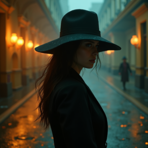 Fantasy — Mysterious Figure Beneath A Wide-brimmed Hat Cinematic #0075 (ChatGPT)