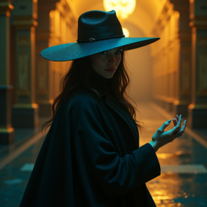 Fantasy — Mysterious Figure Beneath A Wide-brimmed Hat Cinematic #0099 (ChatGPT)