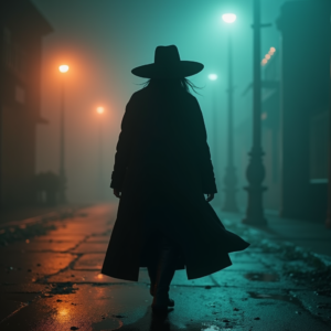 Fantasy — Mysterious Figure Beneath A Wide-brimmed Hat Cinematic #0159 (ChatGPT)