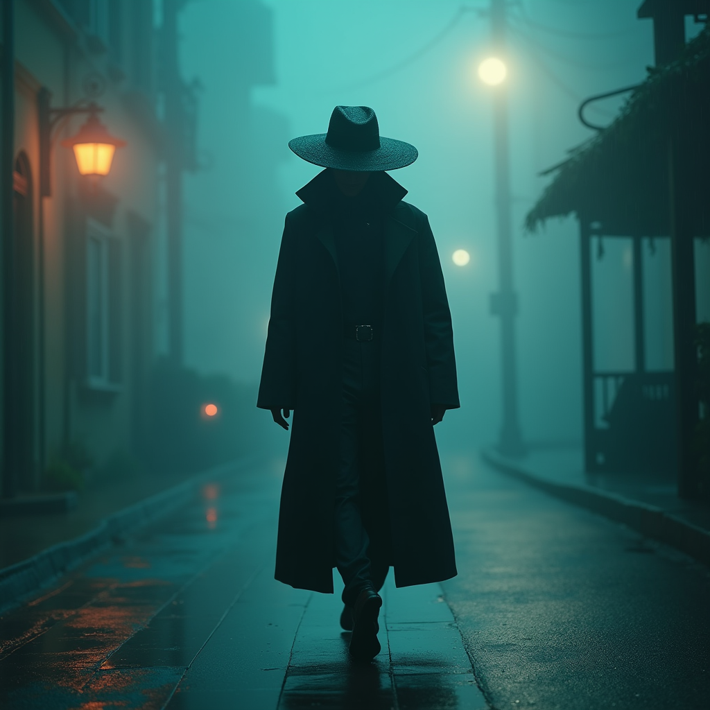 Fantasy — Mysterious Figure Beneath A Wide-brimmed Hat Cinematic #0195 (ChatGPT)