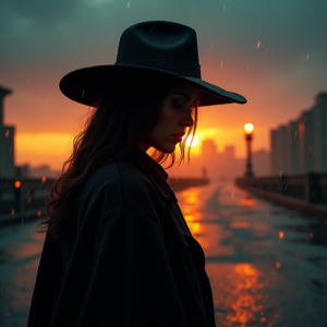 Fantasy — Mysterious Figure Beneath A Wide-brimmed Hat Cinematic #0242 (Gemini)