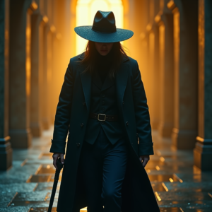 Fantasy — Mysterious Figure Beneath A Wide-brimmed Hat Cinematic #0284 (Seedream)