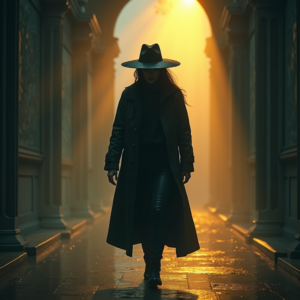 Fantasy — Mysterious Figure Beneath A Wide-brimmed Hat Cinematic #0290 (Gemini)