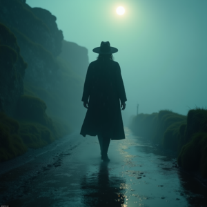 Fantasy — Mysterious Figure Beneath A Wide-brimmed Hat Cinematic #0326 (Gemini)