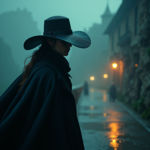 Fantasy — Mysterious Figure Beneath A Wide-brimmed Hat Cinematic #0344 (Seedream)