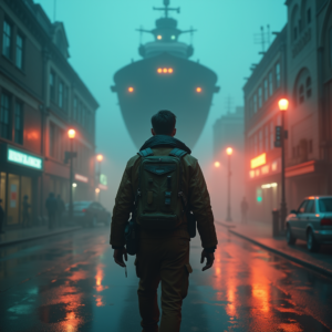 Fantasy — Pilot In A Weathered Flight Jacket Cinematic #0018 (Ideogram)