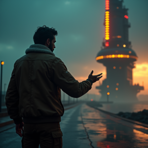 Fantasy — Pilot In A Weathered Flight Jacket Cinematic #0066 (Ideogram)