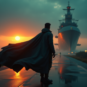 Fantasy — Pilot In A Weathered Flight Jacket Cinematic #0072 (FLUX)