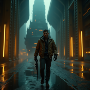 Fantasy — Pilot In A Weathered Flight Jacket Cinematic #0084 (FLUX)