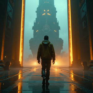 Fantasy — Pilot In A Weathered Flight Jacket Cinematic #0096 (FLUX)