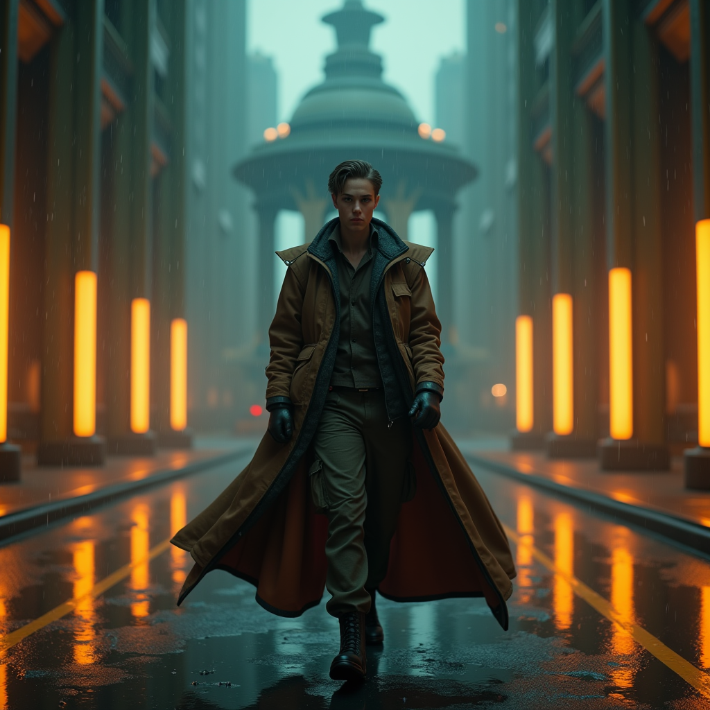 Fantasy — Pilot In A Weathered Flight Jacket Cinematic #0108 (FLUX)