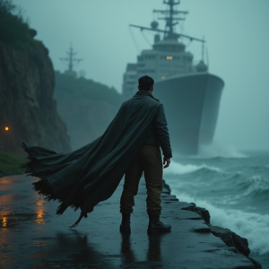 Fantasy — Pilot In A Weathered Flight Jacket Cinematic #0144 (FLUX)