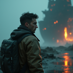 Fantasy — Pilot In A Weathered Flight Jacket Cinematic #0150 (Ideogram)