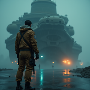 Fantasy — Pilot In A Weathered Flight Jacket Cinematic #0156 (FLUX)