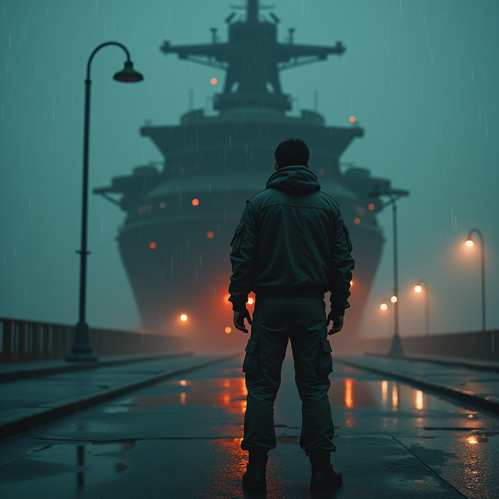 Fantasy — Pilot In A Weathered Flight Jacket Cinematic #0168 (FLUX)