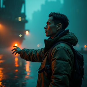 Fantasy — Pilot In A Weathered Flight Jacket Cinematic #0174 (Ideogram)