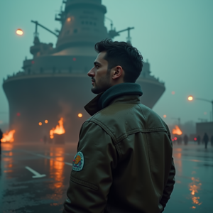 Fantasy — Pilot In A Weathered Flight Jacket Cinematic #0186 (Ideogram)