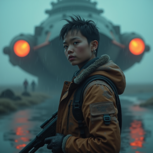 Fantasy — Pilot In A Weathered Flight Jacket Cinematic #0192 (FLUX)