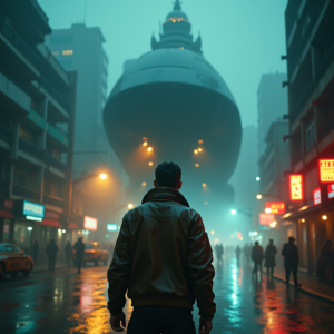 Fantasy — Pilot In A Weathered Flight Jacket Cinematic #0227 (Stable Diffusion)