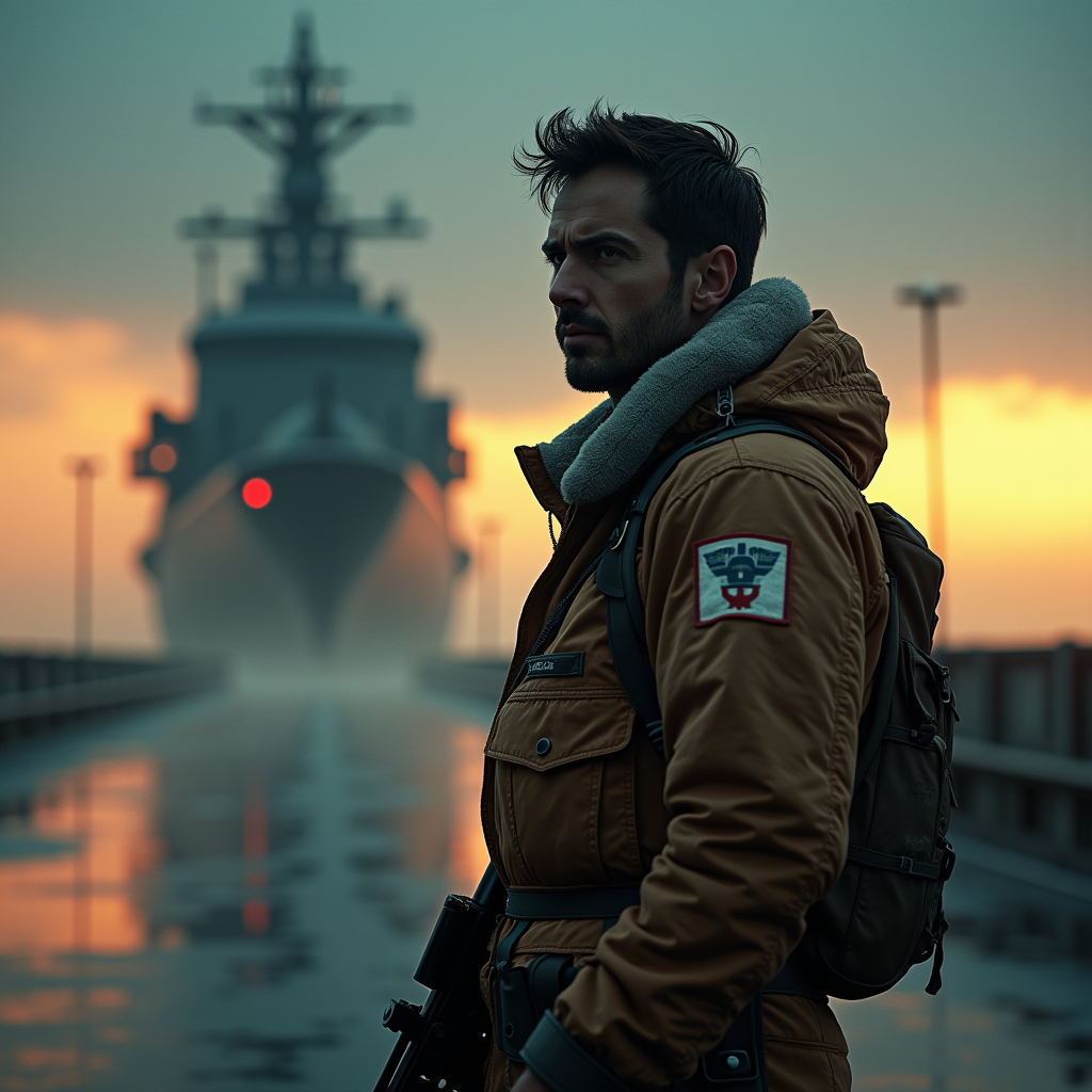Fantasy — Pilot In A Weathered Flight Jacket Cinematic #0251 (Stable Diffusion)