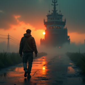 Fantasy — Pilot In A Weathered Flight Jacket Cinematic #0257 (Recraft)