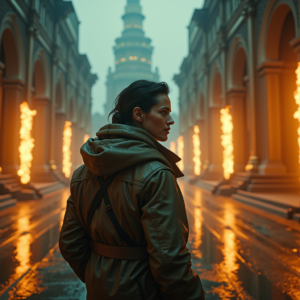 Fantasy — Pilot In A Weathered Flight Jacket Cinematic #0281 (Recraft)
