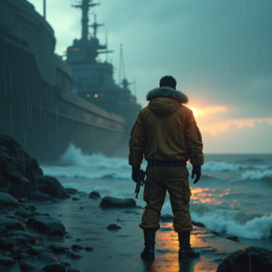 Fantasy — Pilot In A Weathered Flight Jacket Cinematic #0323 (Stable Diffusion)