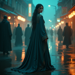 Fantasy — Regal Figure In Flowing Embroidered Robes Cinematic #0004 (Firefly)