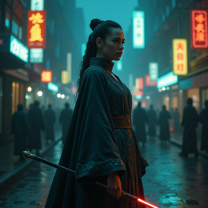 Fantasy — Regal Figure In Flowing Embroidered Robes Cinematic #0010 (Midjourney)