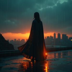 Fantasy — Regal Figure In Flowing Embroidered Robes Cinematic #0058 (Midjourney)