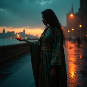 Fantasy — Regal Figure In Flowing Embroidered Robes Cinematic #0064 (Firefly)