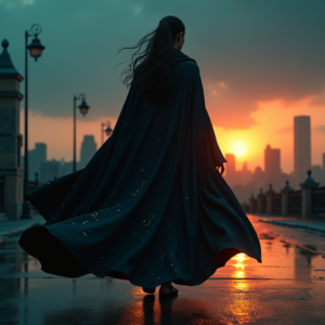 Fantasy — Regal Figure In Flowing Embroidered Robes Cinematic #0070 (Midjourney)