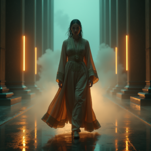 Fantasy — Regal Figure In Flowing Embroidered Robes Cinematic #0088 (Firefly)