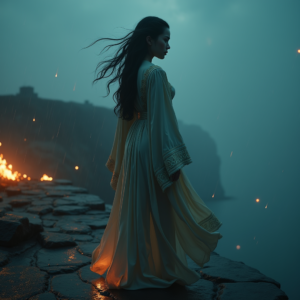 Fantasy — Regal Figure In Flowing Embroidered Robes Cinematic #0112 (Firefly)