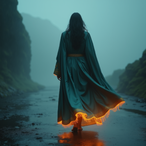 Fantasy — Regal Figure In Flowing Embroidered Robes Cinematic #0124 (Firefly)