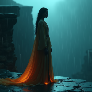 Fantasy — Regal Figure In Flowing Embroidered Robes Cinematic #0130 (Midjourney)