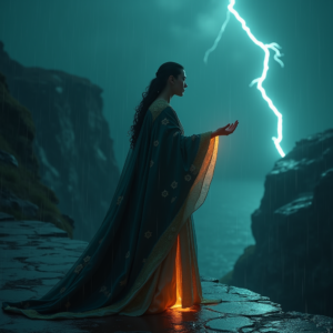 Fantasy — Regal Figure In Flowing Embroidered Robes Cinematic #0136 (Firefly)