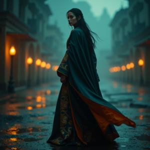 Fantasy — Regal Figure In Flowing Embroidered Robes Cinematic #0148 (Firefly)