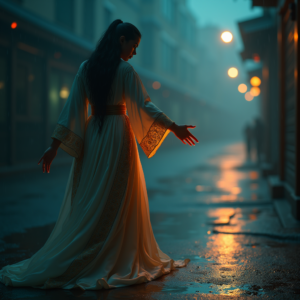 Fantasy — Regal Figure In Flowing Embroidered Robes Cinematic #0172 (Firefly)