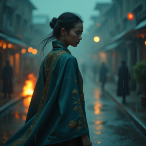 Fantasy — Regal Figure In Flowing Embroidered Robes Cinematic #0184 (Firefly)