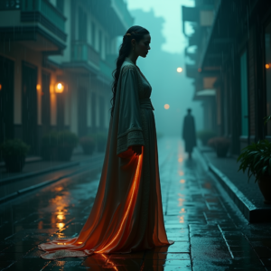 Fantasy — Regal Figure In Flowing Embroidered Robes Cinematic #0202 (Midjourney)