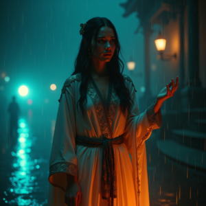 Fantasy — Regal Figure In Flowing Embroidered Robes Cinematic #0208 (Firefly)