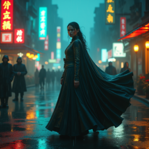 Fantasy — Regal Figure In Flowing Embroidered Robes Cinematic #0237 (Dreamina)