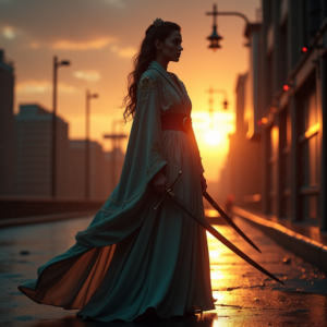 Fantasy — Regal Figure In Flowing Embroidered Robes Cinematic #0249 (Dreamina)