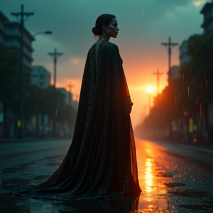 Fantasy — Regal Figure In Flowing Embroidered Robes Cinematic #0261 (Dreamina)